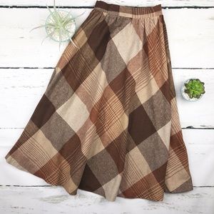 Vintage  Pea Pod High Waist Circle Skirt